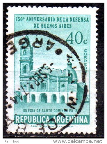 ARGENTINA 1957 150th Anniv Of Defence Of Buenos Aires - 40c Church Of Santo Domingo  FU - Neufs