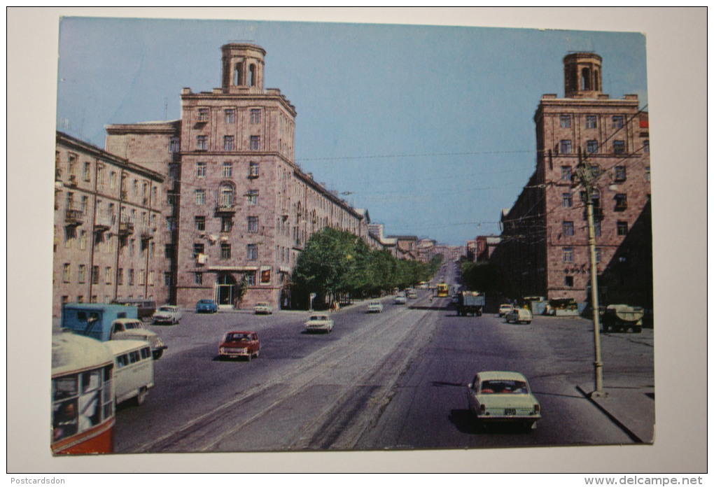 ARMENIA. KIEVYAN STREET (w Tram) OLD PC 1974 - Tramways