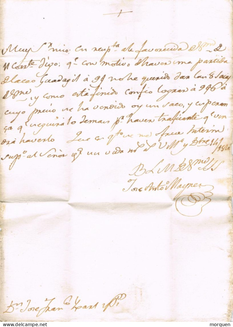 5135. Carta Entera Pre Filatelica VILLANUEVA Y GELTRU (barcelona) 1810 - ...-1850 Prefilatelia