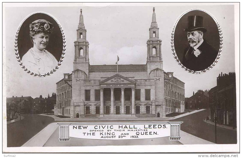 YORKS - LEEDS - NEW CIVIC HALL 1933 - ROYAL OPENING RP  Y1959 - Leeds