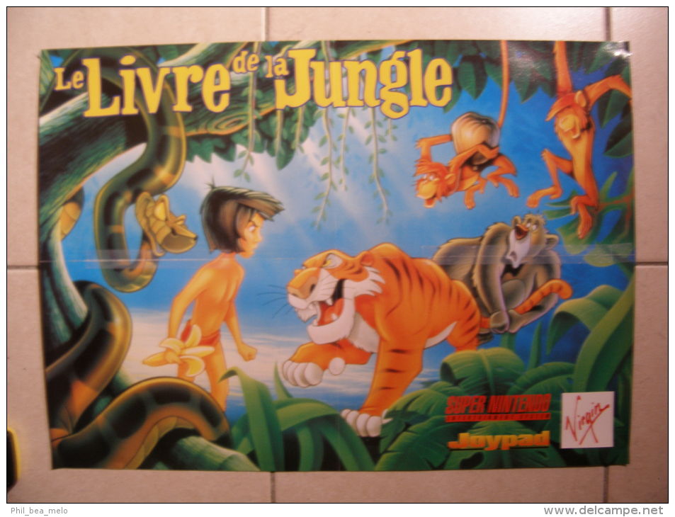 JEU VIDEO - POSTER JOYPAD - LE LIVRE DE LA JUNGLE (RECTO) / (VERSO)  - 57,5x42cm - Merchandising