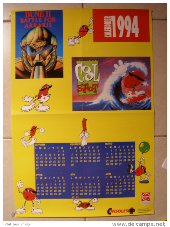 JEU VIDEO - POSTER CONSOLE + / CALENDRIER 1994 (RECTO) / (VERSO)  - 58,5x40cm - Merchandising