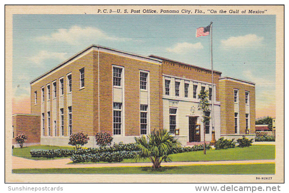 Post Office Panama City Florida Curteich - Panama City