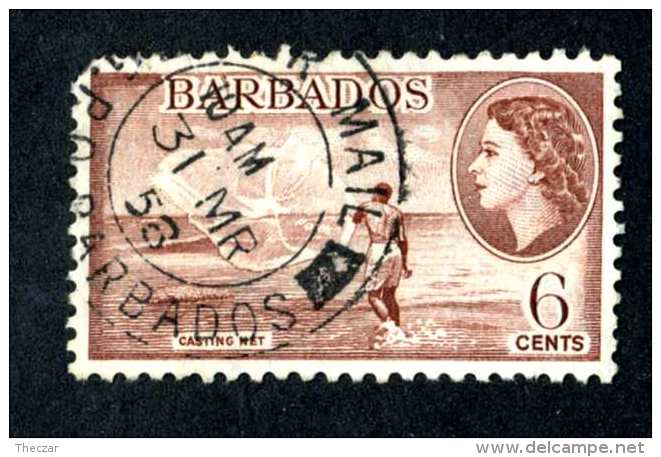 4958x)  Barbados 1953  - Scott # 240 ~  Used ~ Offers Welcome! - Barbados (1966-...)