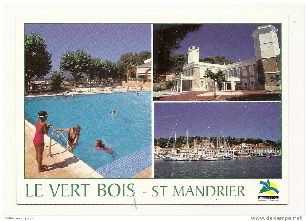 Cp, 83, Saint-Mandrier, C.C.E - S.N.C.F. Le Vert Bois, Muljti-Vues, écrite - Saint-Mandrier-sur-Mer