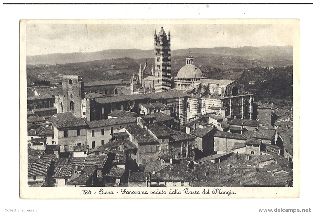 Cp, Italie, Sienna, Panoram Veduto Dalla Totte Del Mangia - Siena