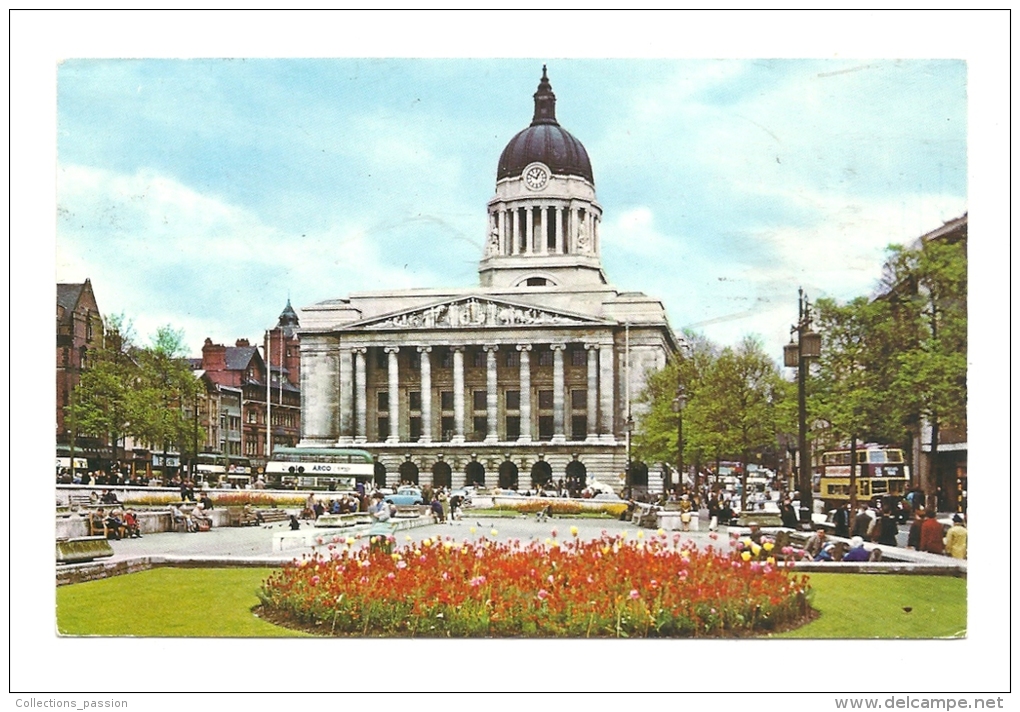 Cp, Angleterre, Nottingham, Council House And City Square, écrite - Nottingham