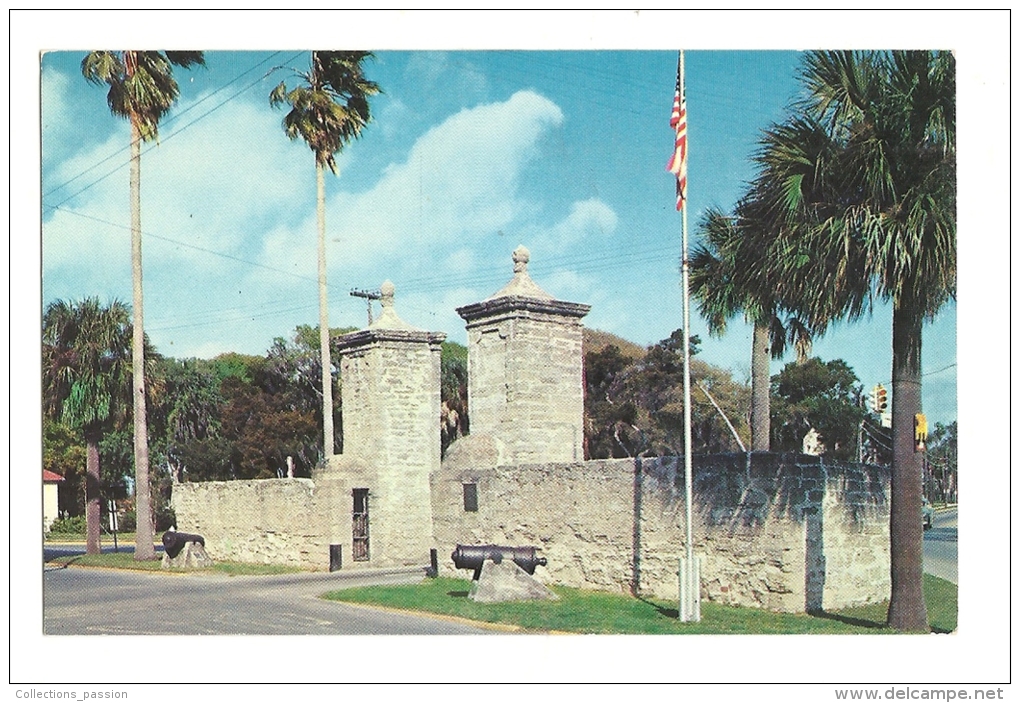 Cp, Etats-Unis, St-Augustine, Historic City Gates, écrite - St Augustine