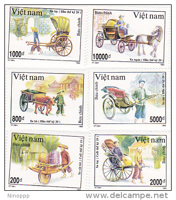 Vietnam 1993 Rickshaw Set MNH - Vietnam