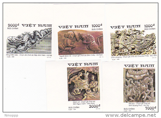 Vietnam1999 Ancient Sculpture Imperforated Set MNH - Vietnam