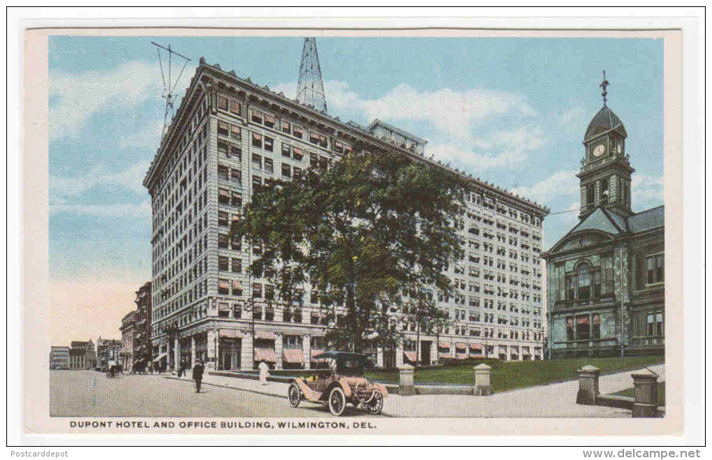 DuPont Hotel Wilmington Delaware 1921 Postcard - Wilmington