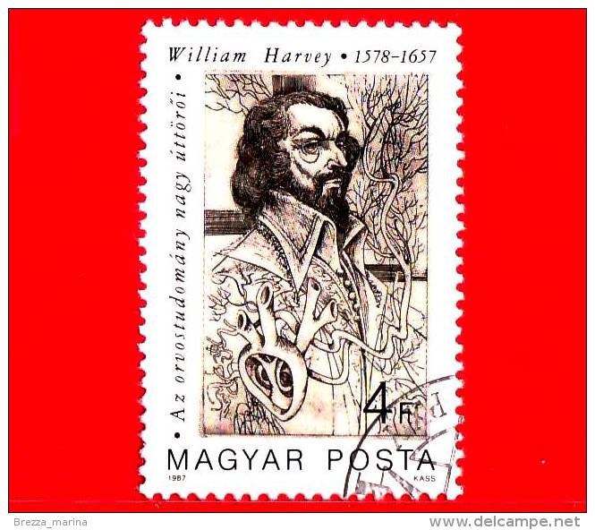 UNGHERIA - MAGYAR - 1987 - Medici Pionieri - William Harvey - (1578-1657) - 4 Ft - Unused Stamps