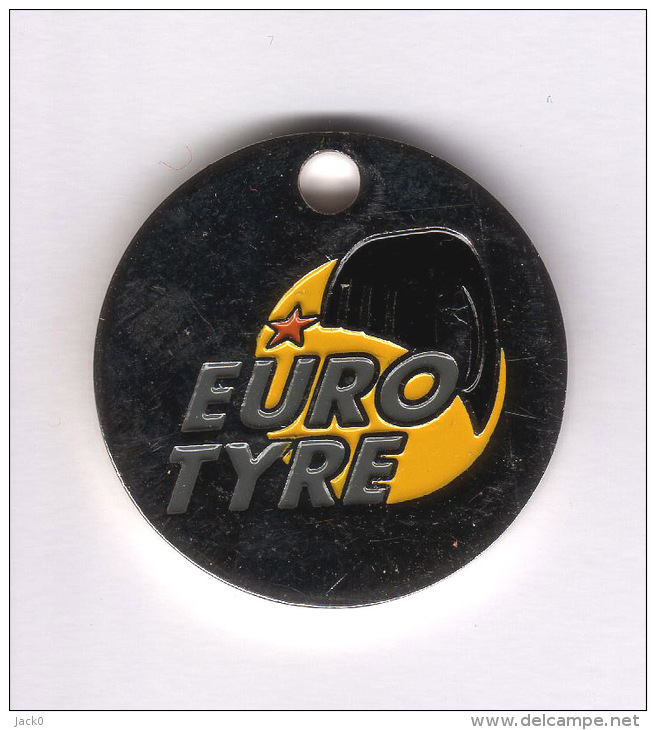 Jeton  De  Caddie   EUROTYRE   Verso  AUTO  SERVICE  LESNEVIEN - Moneda Carro