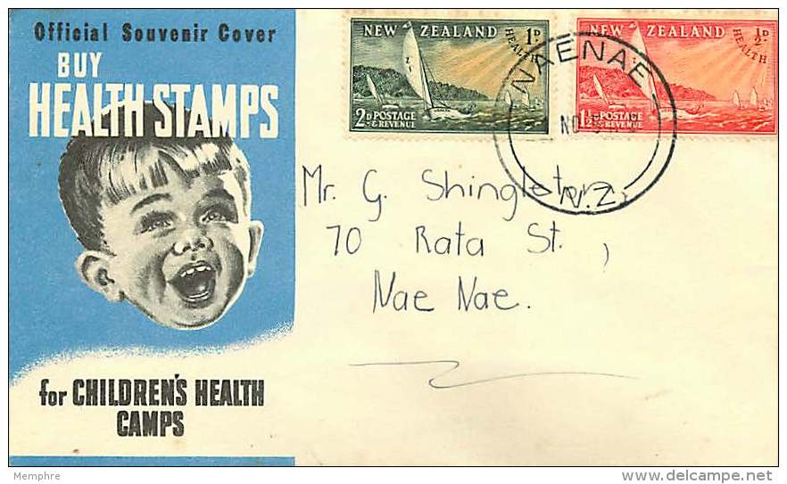 1951  Health Stamps  FDC  Naenae Cancel - FDC