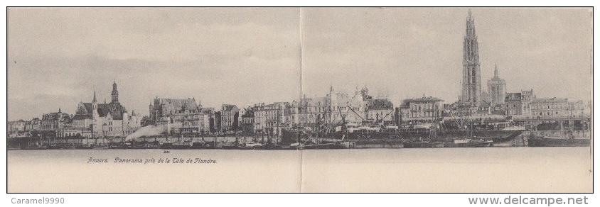 Antwerpen Anvers    Prachtig Panorama Op Dubbel Grootte  Postkaart         Scan 5119 - Antwerpen