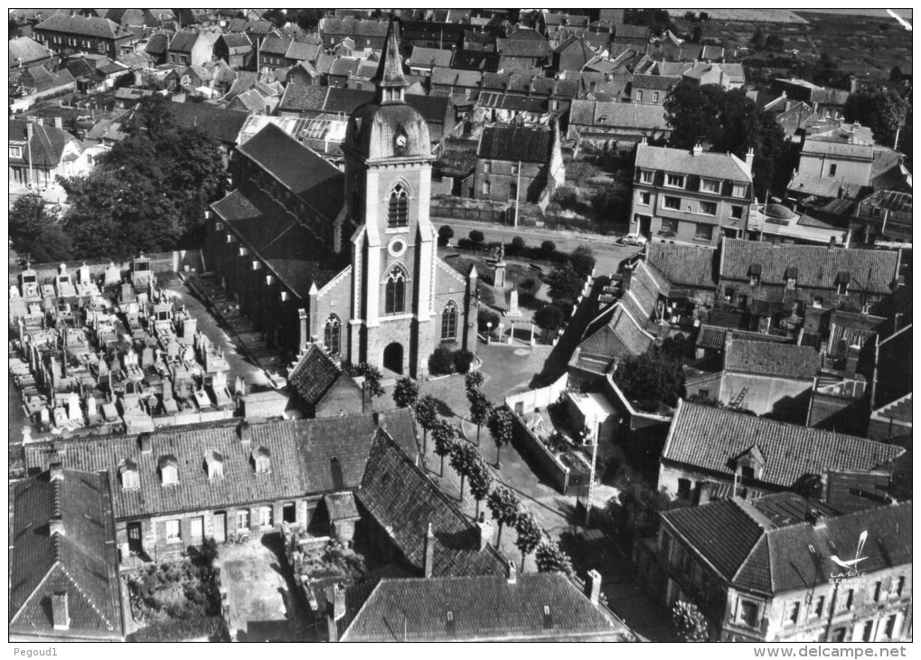 CARTE POSTALE MODERNE. SIN-LE-NOBLE. VUE AERIENNE LAPIE. 1960. - Sin Le Noble