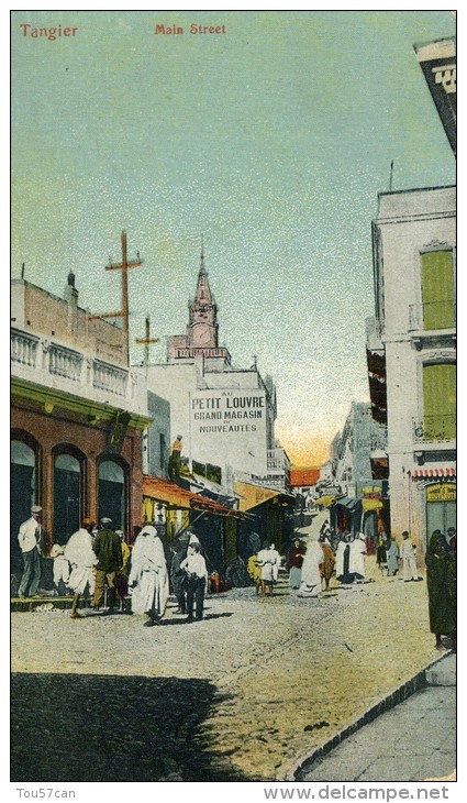 TANGER - MAROC - PEU COURANTE CPA ANIMEE DE 1912. - Tanger