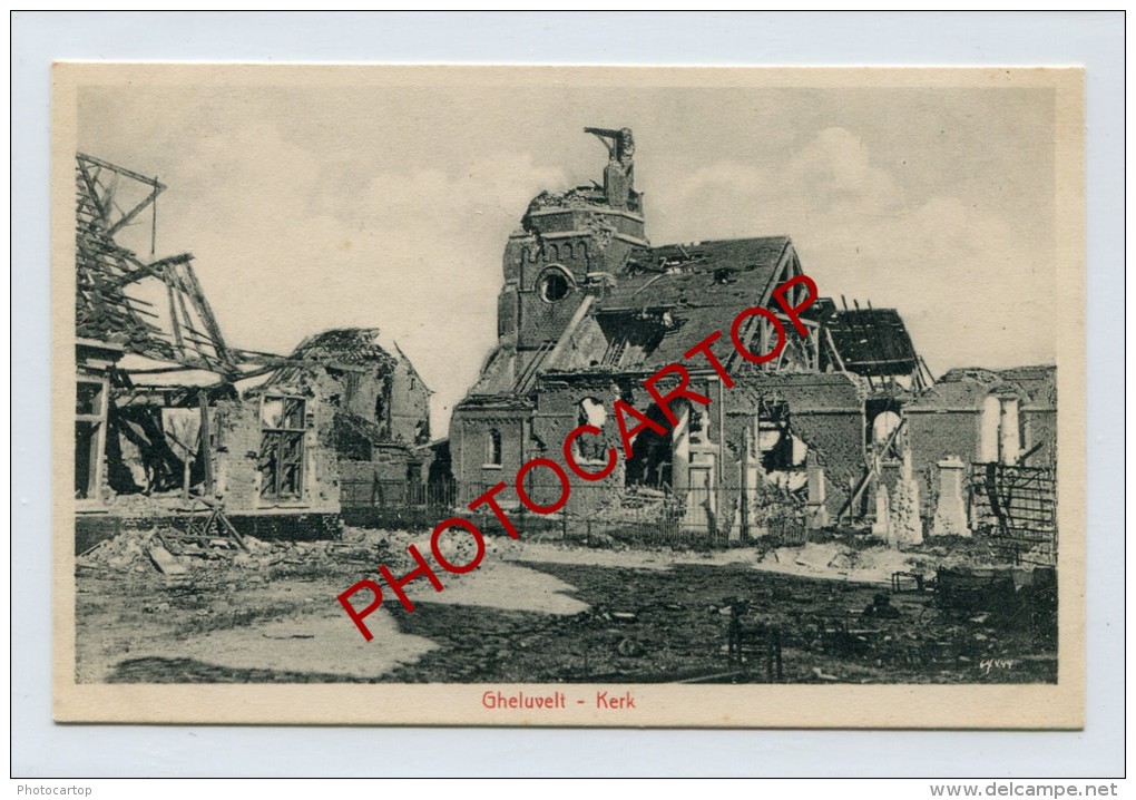 GELUVELD-Gheluvelt-Kerk-CARTE Allemande-Guerre 14-18-1WK-BELGIQUE-BELGIEN-Flandern- - Zonnebeke