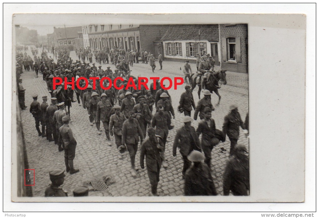 GELUWE-Prisonniers Anglais-Animation-CARTE PHOTO Allemande-Guerre 14-18-1WK-BELGIQUE-BELGIEN-Flandern- - Wervik