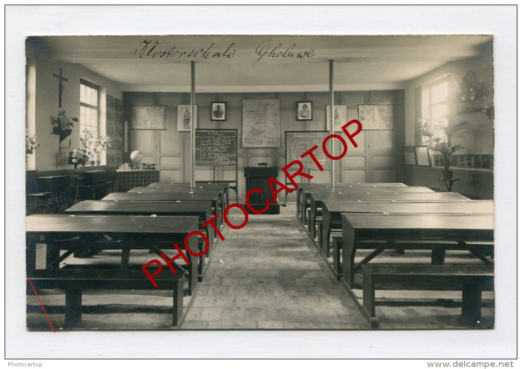 GELUWE-Ecole Du Cloitre-Klosterschule-CARTE PHOTO Allemande-Guerre 14-18-1WK-BELGIQUE-BELGIEN-Flandern- - Wervik