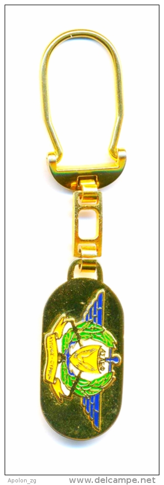 CYPRUS . NATIONAL GUARD HIGHEST SPORTS COUNCIL , Gold Plated Rare Key Chain - Andere & Zonder Classificatie