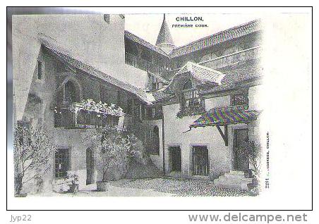 Jolie CP Ancienne Suisse Chillon Première Cour - Ed Anderegg 2204 - écrite 13-09-1905 - Premier