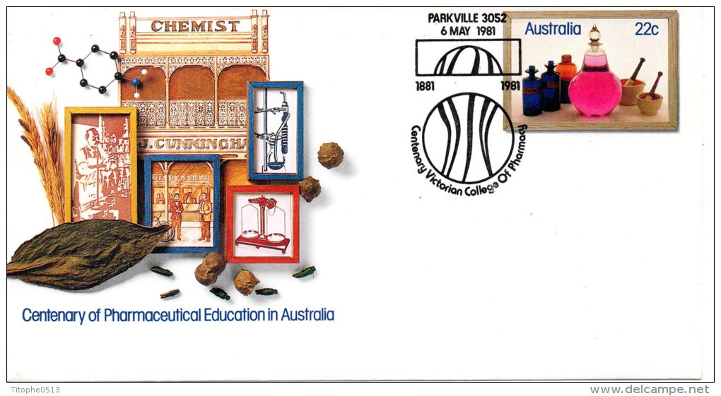 AUSTRALIE. Entier Postal Avec Oblitération 1er Jour De 1981. Pharmacie. - Farmacia