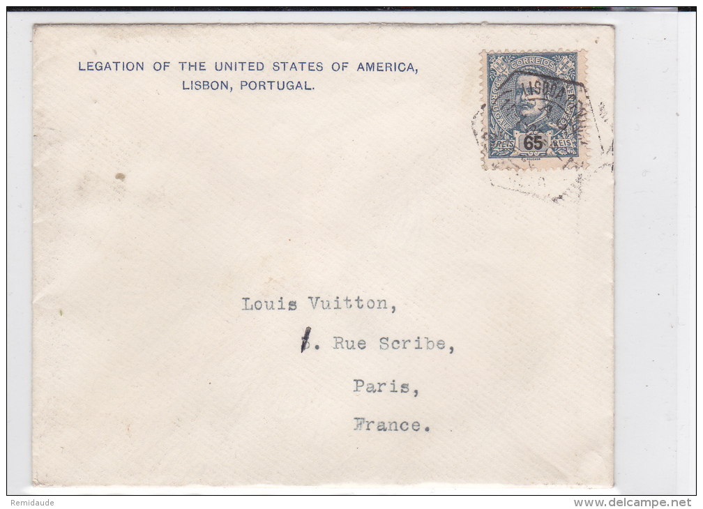 PORTUGAL - 1931 - ENVELOPPE De La LEGATION Des ETATS UNIS à LISBONNE Pour PARIS - Postal History