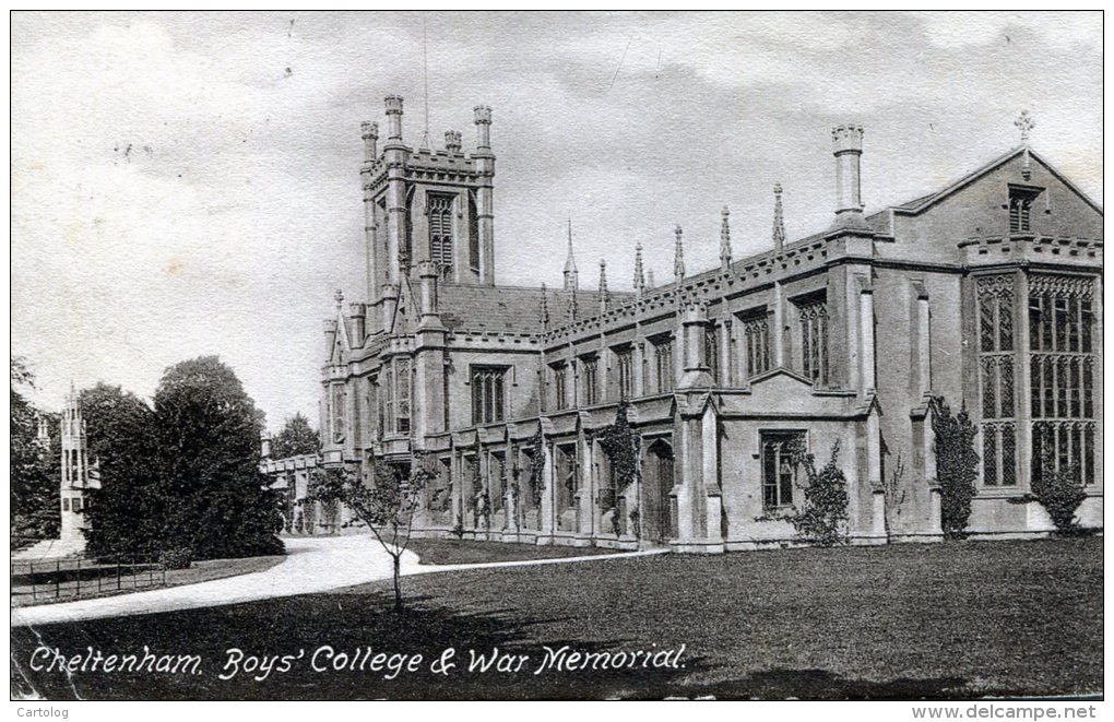 Cheltenham. Boy's College And War Memorial. 1908 - Cheltenham