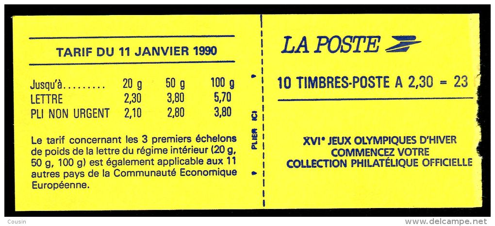 Carnet  Briat  N° Yvert: 2630 C2  Et Date   Numéroté: 100 ! - Autres & Non Classés