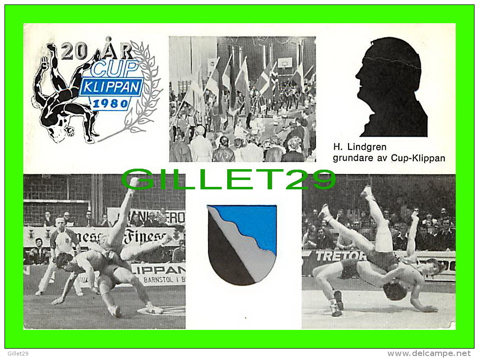 SPORTS, WRESTLING, LUTTE GRECO ROMAINE - 20 AR CUP KLIPPAN, 1980 - H. LINDGREN GRUNDARE - TRAVEL IN 1986 - - Worstelen