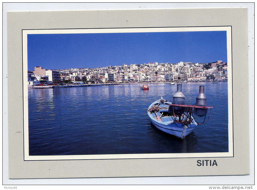 Grèce--Crête--SITIA---Vue Générale ,cpm N° 123 éd Tsantakis - Grèce