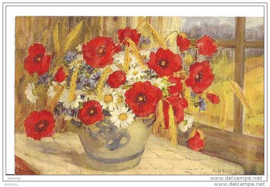 MARGUERITE ET COQUELICOT PAR HALLER REF 13728 - Haller, A.