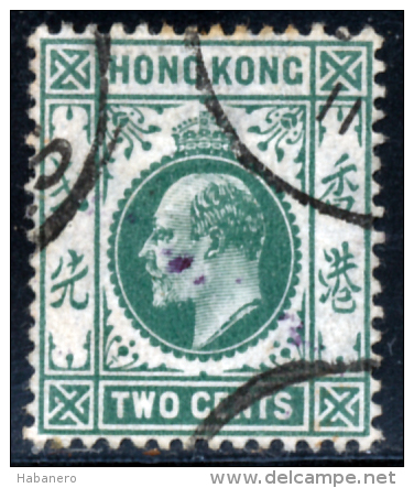 HONG KONG - 1907 - Mi A91 - KING EDWARD VII TWO CENTS - Used Stamps