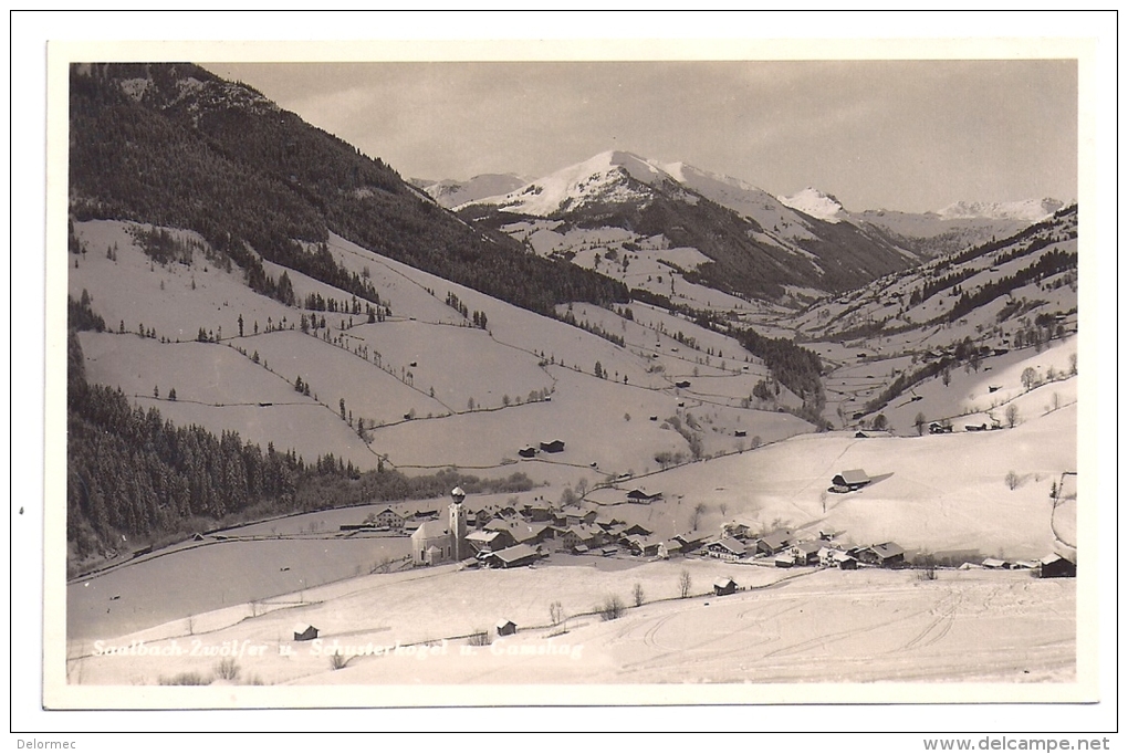 CPSM Photo Salzbourg Autriche Saalbach Zwölfer U. Schusterkogel U. Gamshag Karl Haidinger Photohauss - Saalbach