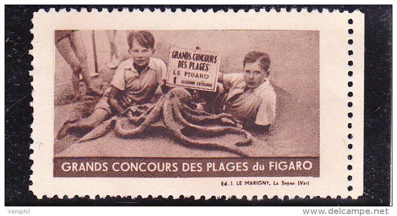 VIGNETTE GRANDS CONCOURS DES PLAGES DU FIGARO - Vignetten (Erinnophilie)