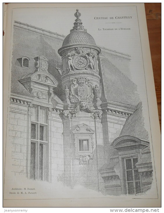 La Semaine Des Constructeurs. N°15. 9 Octobre 1886. Château De Chantilly. - Magazines - Before 1900