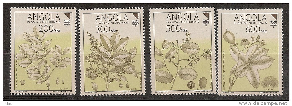 ANGOLA 1992  Medicinal Plants MNH - Heilpflanzen