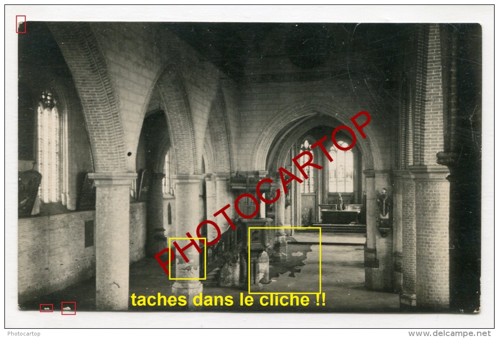 HANDZAME-Interieur De L'Eglise-Carte Photo Allemande-Guerre 14-18-1WK-BELGIQUE-BELGIEN-Flandern- - Kortemark