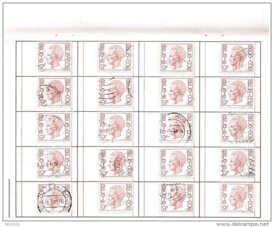 Belgien Dubletten Lot Gestempelt Used 7 Bilder - Sammlungen