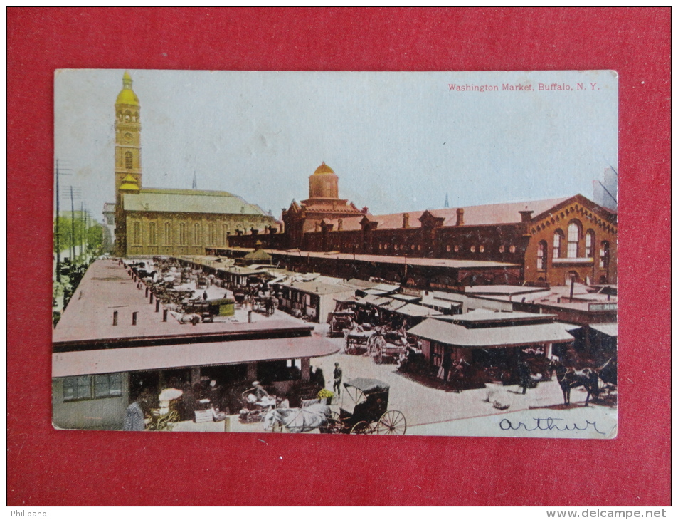 - New York > Buffalo Washington Market 1907 Cancel  Ref-1078 - Buffalo