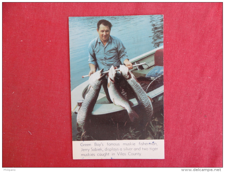 Wisconsin > Green Bay Famous Muskie Fisherman Jerry Sobiek 1969 Cancel Ref-1078 - Green Bay