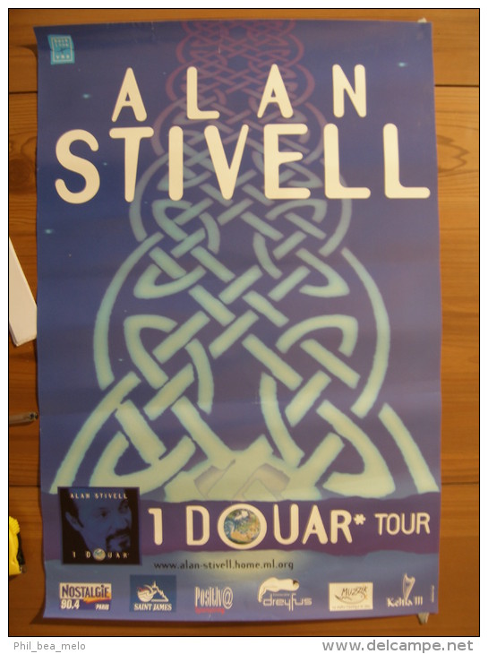 AFFICHE SPECTACLE ALAN STIVELL - PAPIER GLACE 59x40cm - Posters