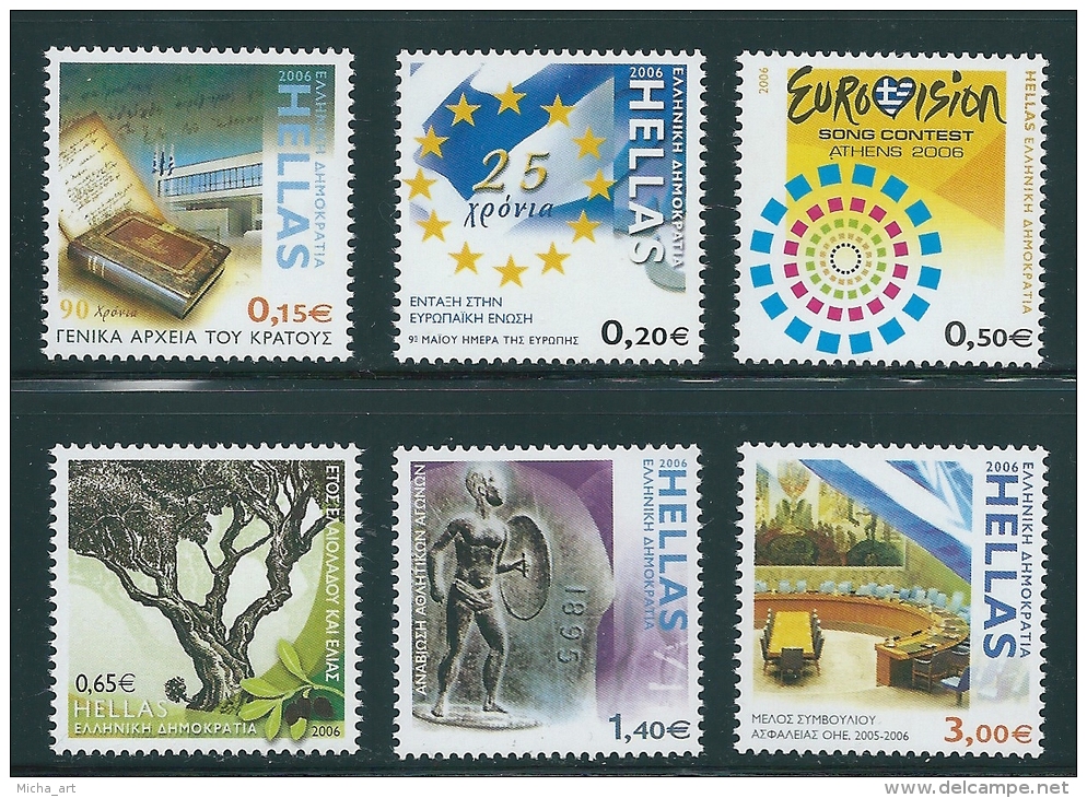 Greece 2006 Anniversaries And Events Set MNH T0081 - Unused Stamps