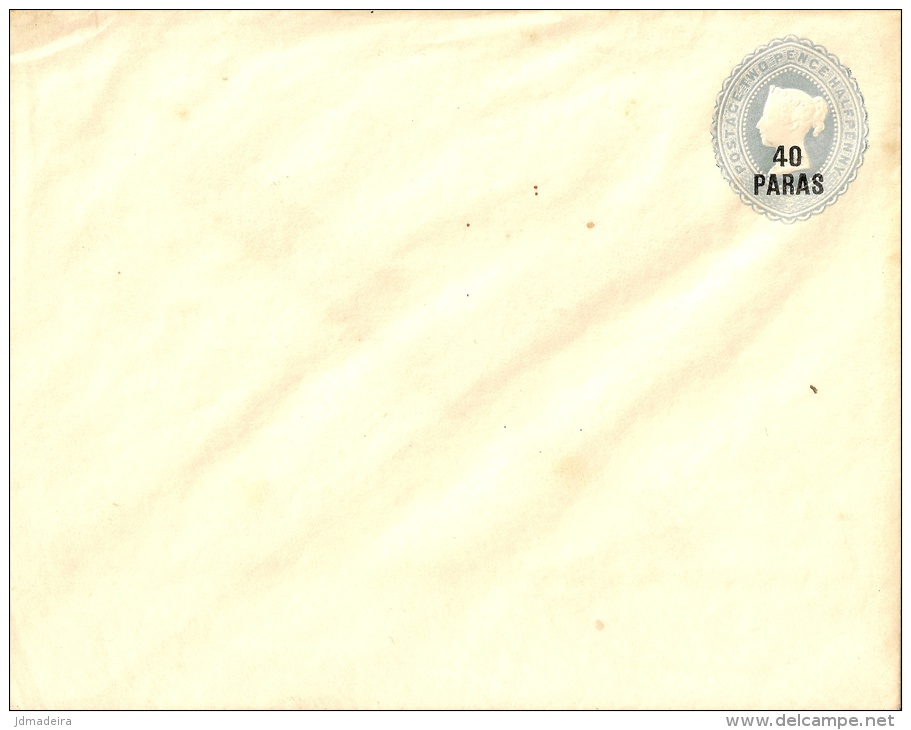 British Post Office In Turkey 40 Paras Mint Stationary Cover - Levante Británica
