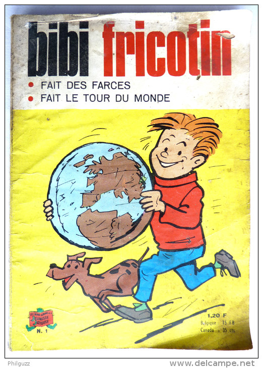 BIBI ET FRICOTIN 001 -fait Des Farces - Fait Le Tourdu Monde Petit Format Réédition Couleur 1968 -  LACROIX - Bibi Fricotin