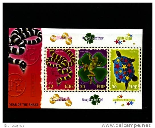 IRELAND/EIRE - 2001  YEAR OF THE SNAKE  MS MINT NH - Hojas Y Bloques