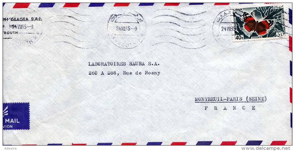 LIBANON 1965, Sondermarke Auf LP-Brief Nach Montreul - Libanon