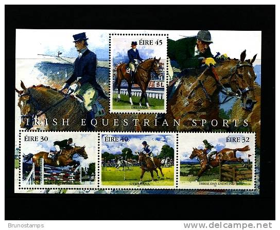 IRELAND/EIRE - 1998  EQUESTRIAN SPORTS  MS   MINT NH - Blocchi & Foglietti