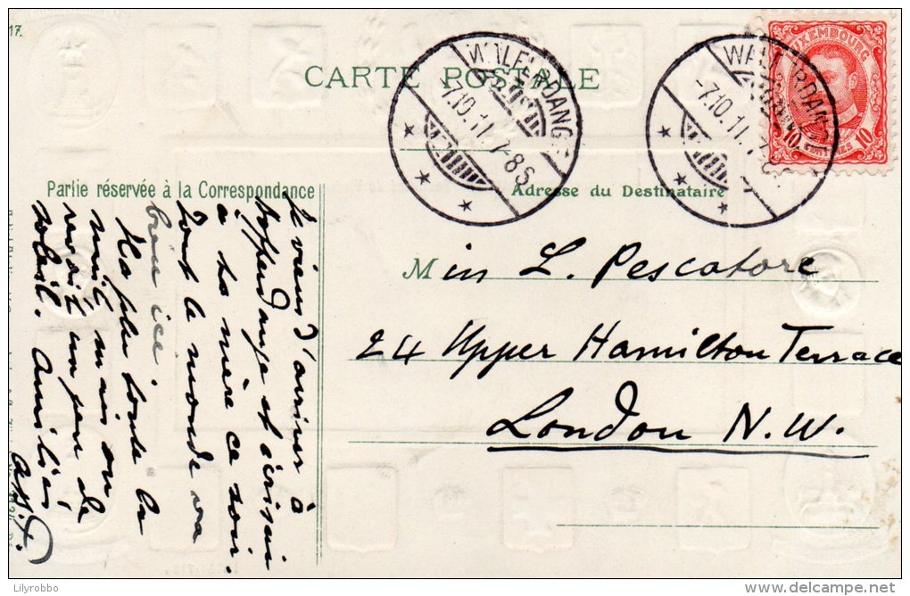 LUXEMBOURG - Boulevard Du Viaduc - 1911 Very Good Postmarks - Andere & Zonder Classificatie